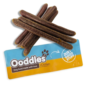  100% Pure Single Protein Treat Sticks. Available:- Salmon, Venison, Duck and Game