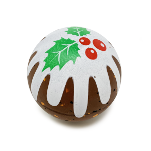 High Bounce Waterproof Sports Pet Balls - Christmas Pudding Design