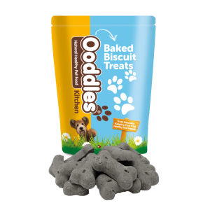Natural Baked Biscuits - Charcoal Bone Shaped - Grain Free (helps aids digestion)