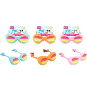Summer Cool Squeaky Sunglasses Plush Toy